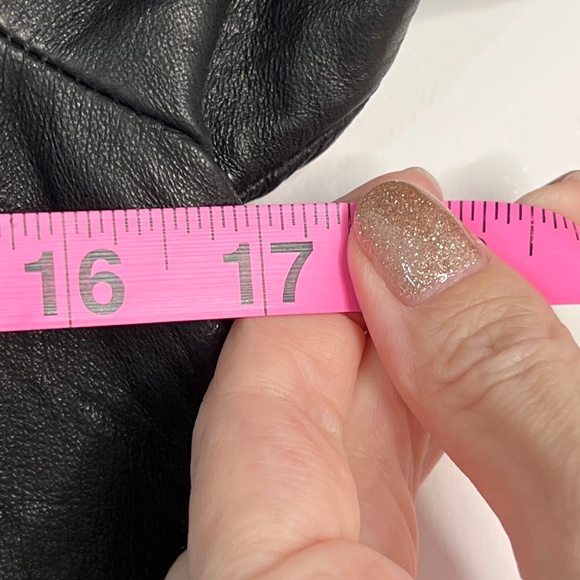 RACHEL by Rachel Roy,Size:M, Cropped Leather Jacket, Crinkled - Picture 11 of 14